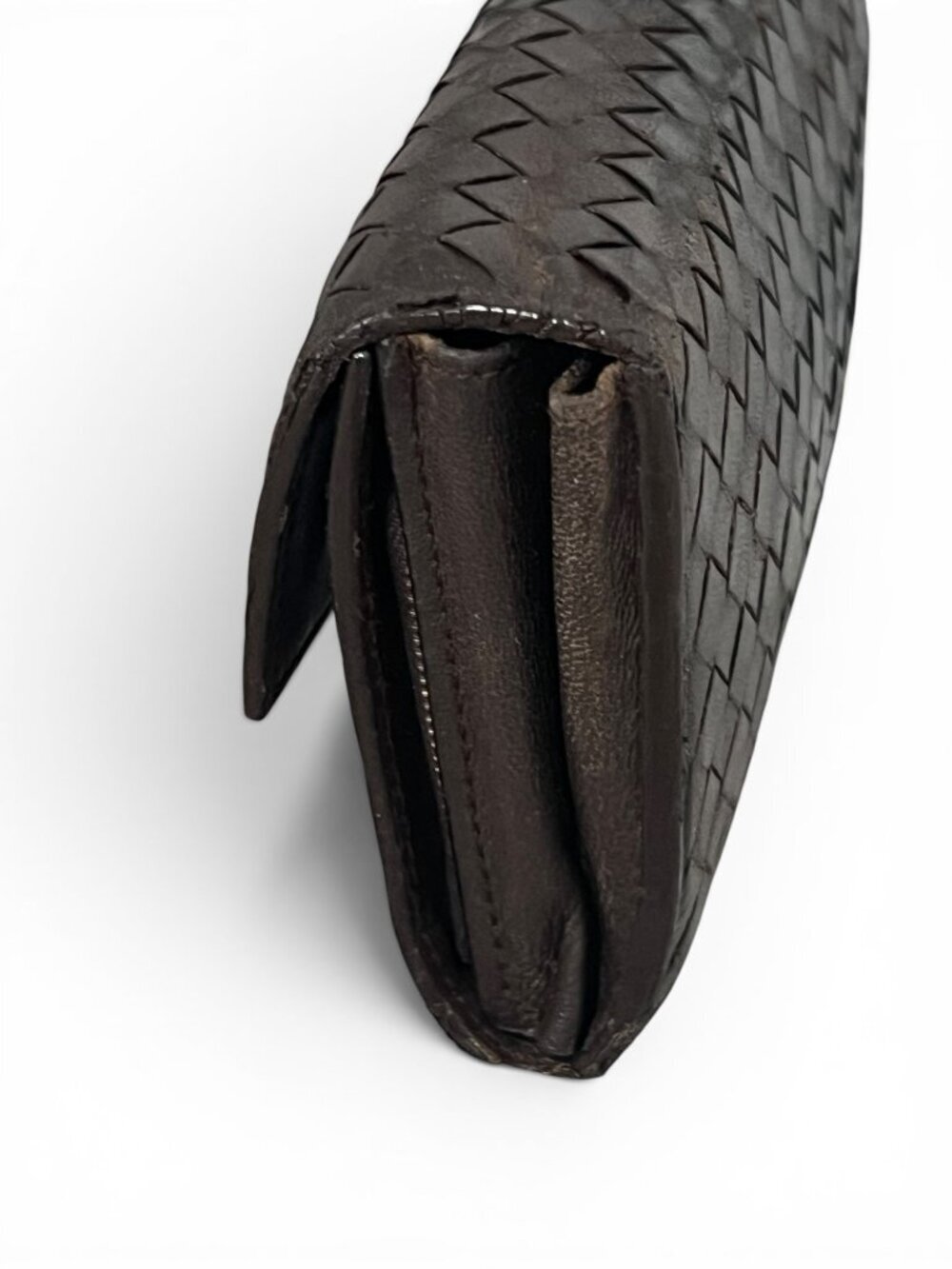 Bottega Veneta Intrecciato Woven Leather Bifold Wallet in Chocolate Brown - Picture 3 of 10